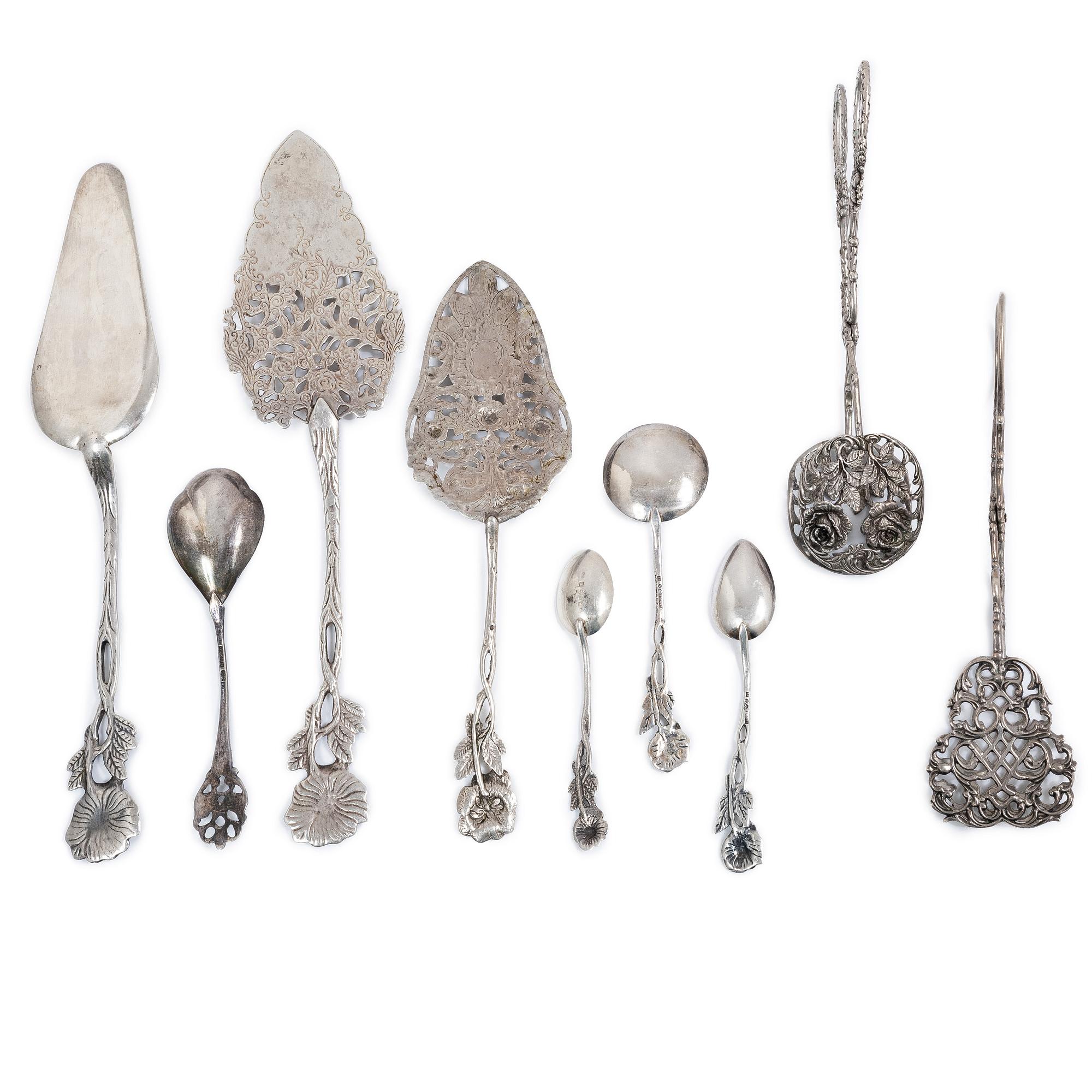A 26-piece 'Rosen' silver dessert flatware-service, including mark of GEWE, Malmö 1967.