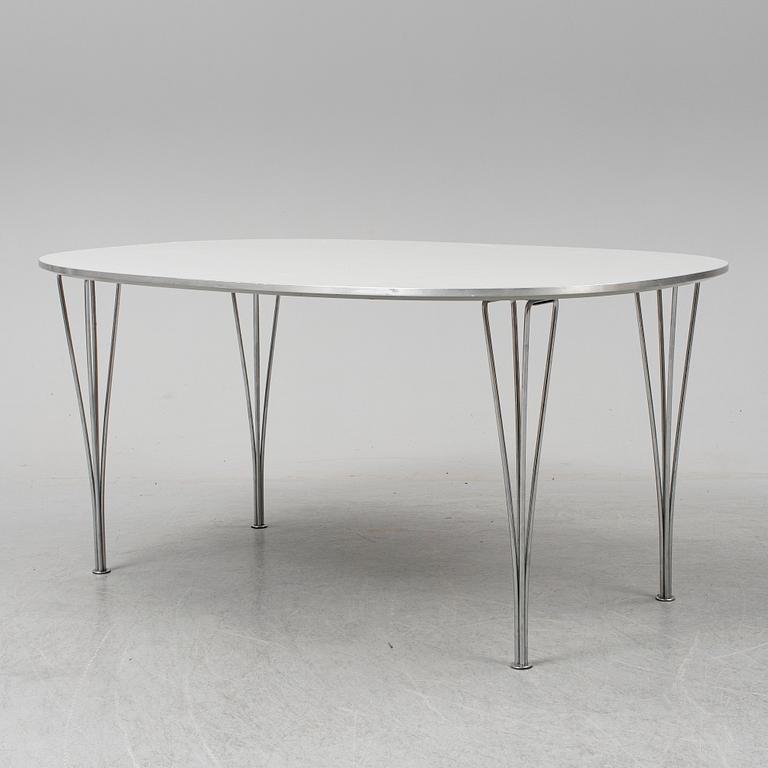 BRUNO MATHSSON & PIET HEIN, matbord "Superellips", Fritz Hansen, Danmark, 1989.