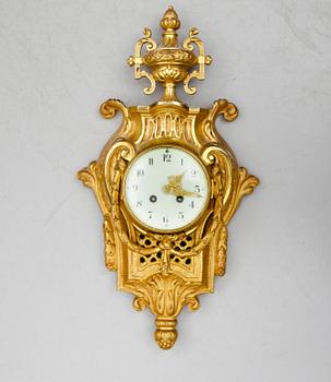 VÄGGPENDYL, förgylld brons, Frankrike, omkring år 1900.