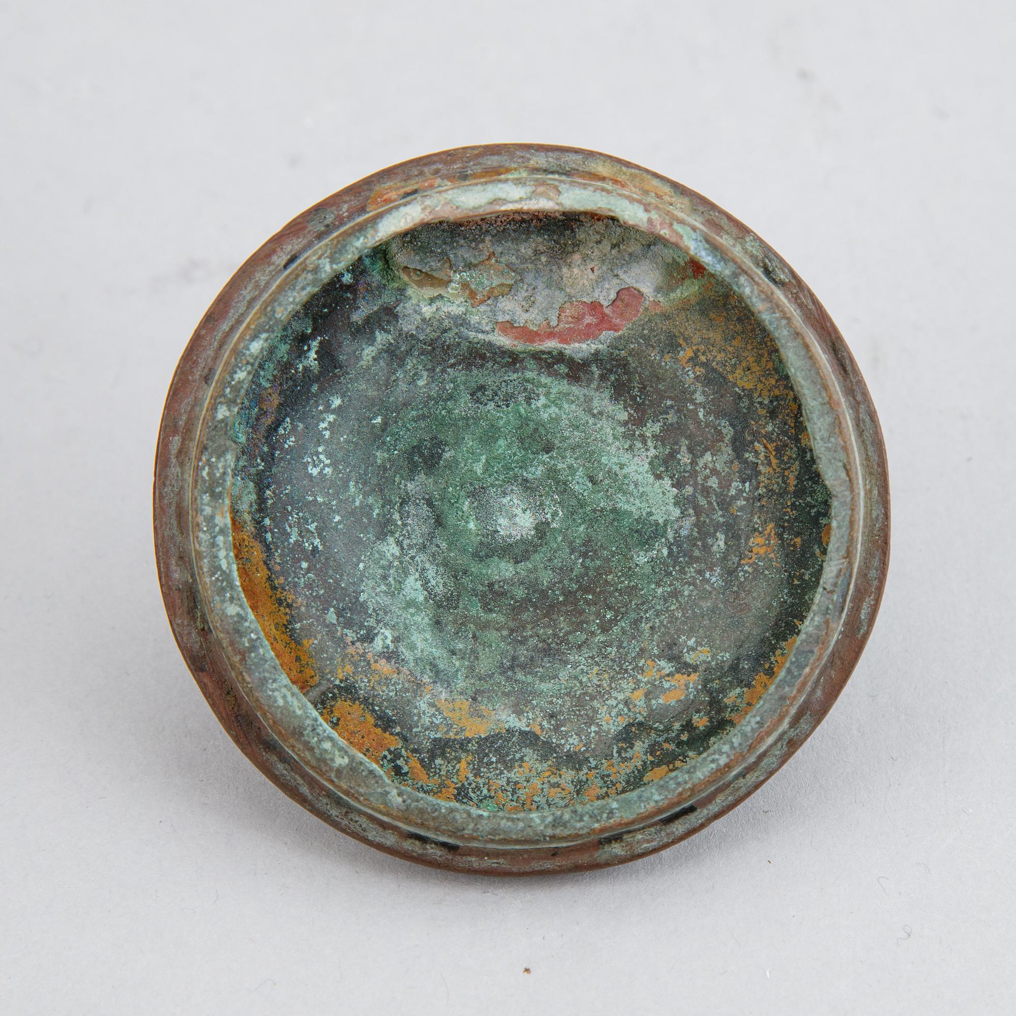 Ragnhild Söderling, an Art Nouveau bronze inkwell, signed R. Söderling. Foundry mark A.B. E. Gj-metod Stockholm.