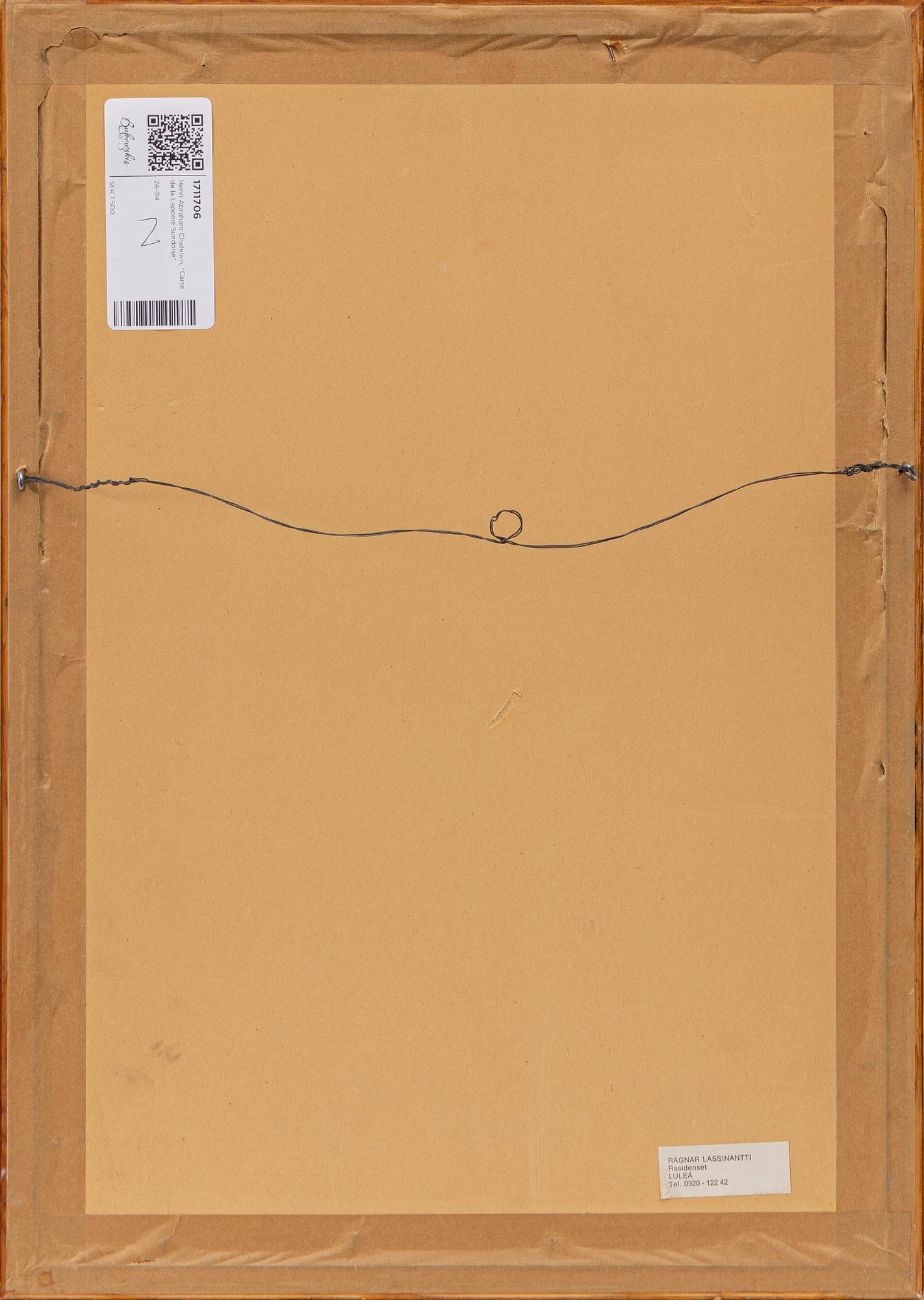 Henri Abraham Chatelain, "Carte de la Laponie Suedoise".