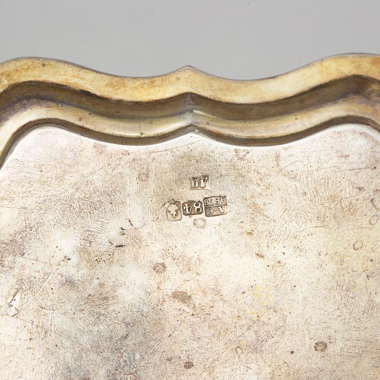 A Russian silver dish, mark of Aleksey Osipov, Moscow 1868.