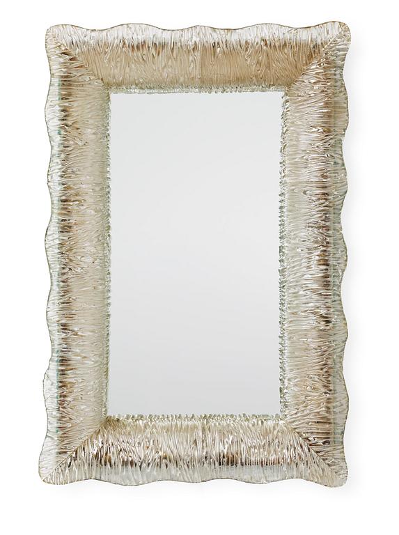 A Swedish Modern glass wall mirror, 1940's.