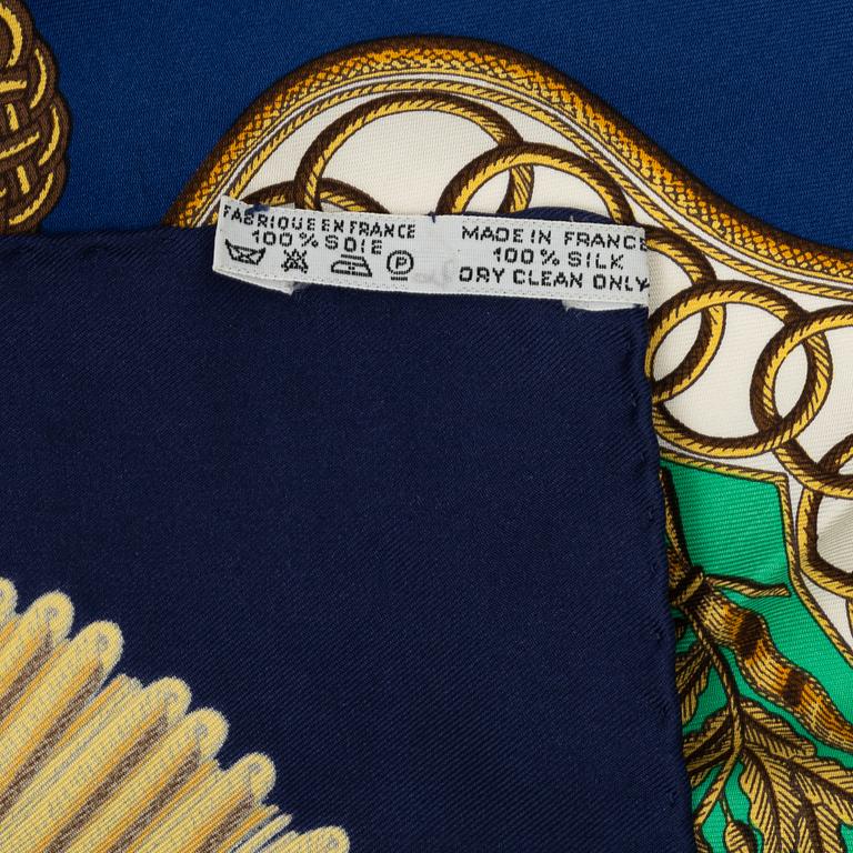 Hermès, Hermès, scarf, "Poste et Cavalerie".