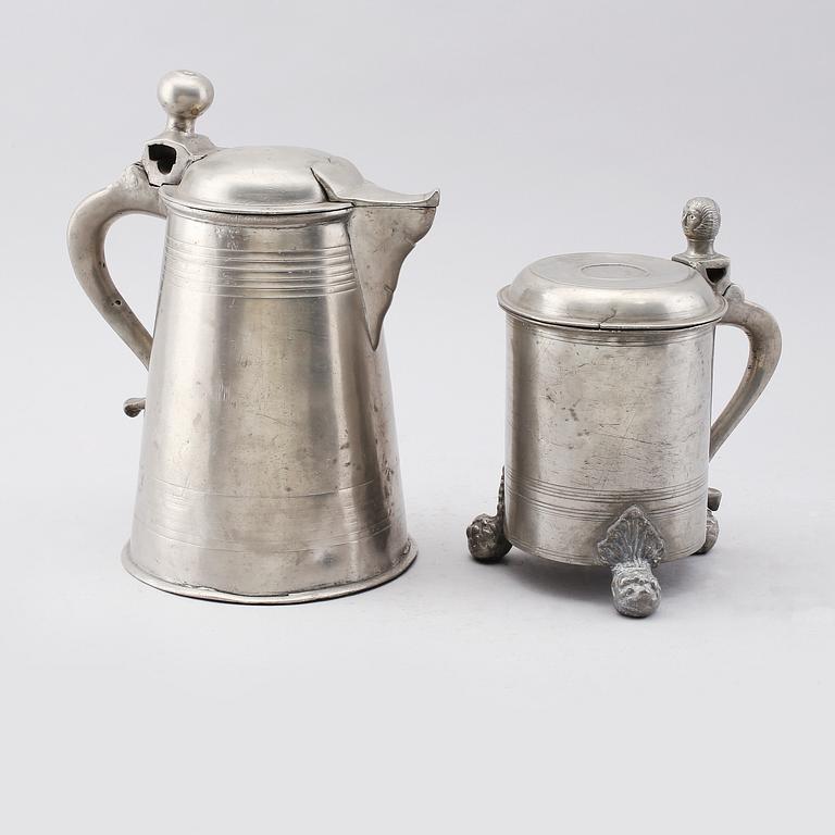 KANNA OCH STOP, tenn, svenska stämplar, 1800-tal.
