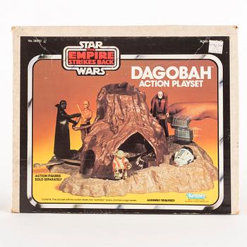 STAR WARS, 3 stycken playsets i kartonger, 1970/80-tal.