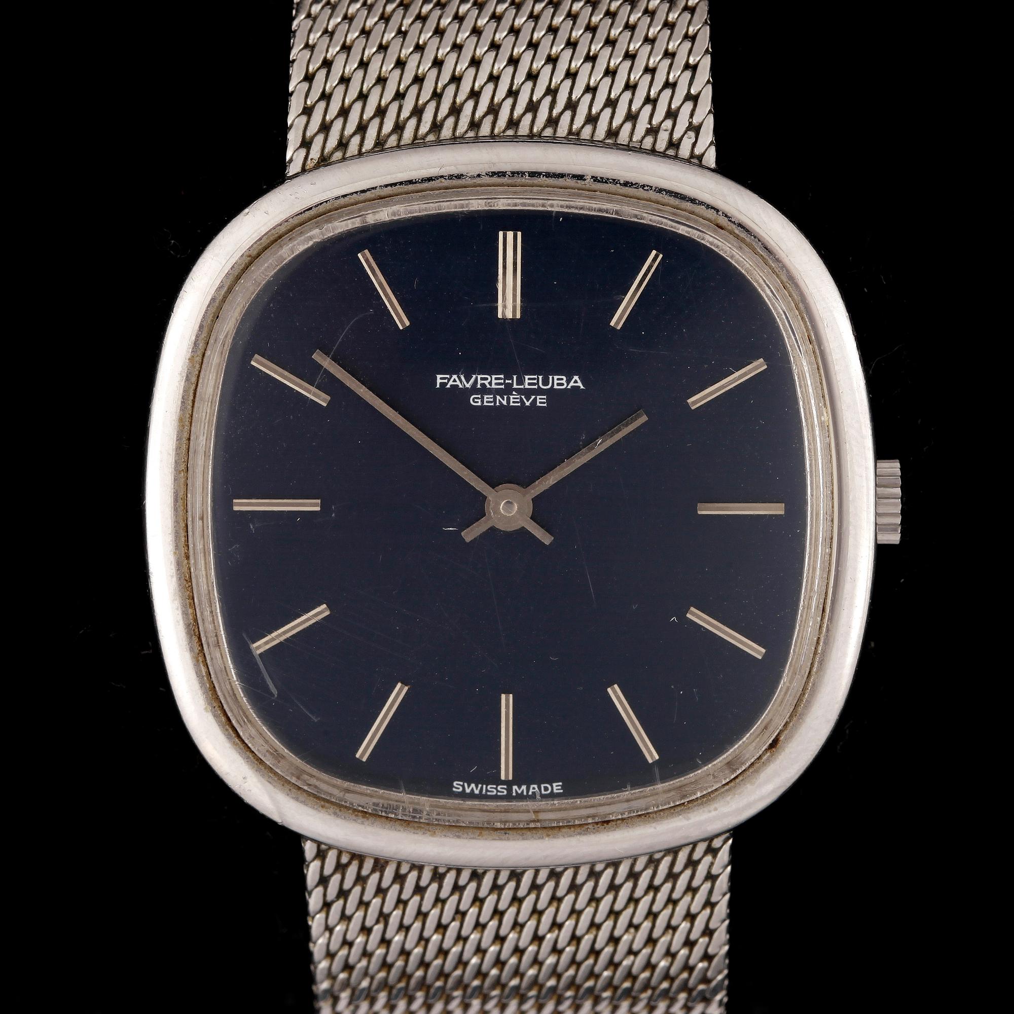 ARMBANDSUR, herr, stål, Favre-Leuba, Geneve, 1960/70-tal.