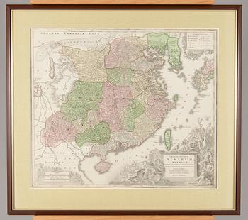 KARTA, Kina, Opulentissimum Sinarum Imperium Tobias Lotter, ca 1760.