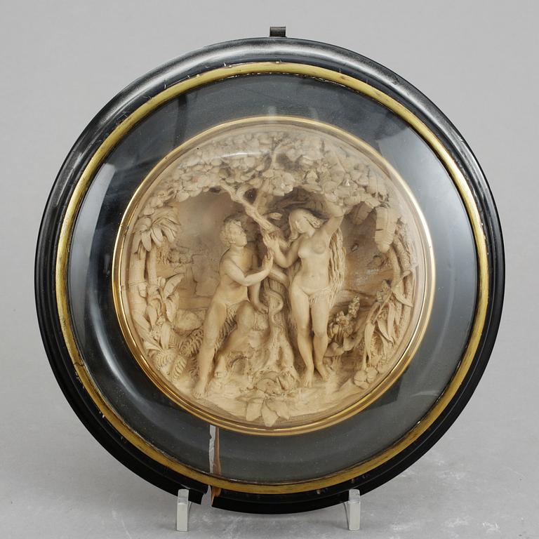 VÄGGRELIEF, konstmassa, 1800-talets slut.