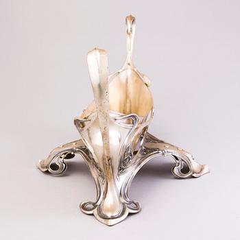 JARDINIERE, försilvrad, art nouveau, tidigt 1900-tal.