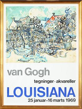UTSTÄLLNINGSAFFISCH, van Gogh, Louisiana, daterad 25 januari - 16 mars 1969.