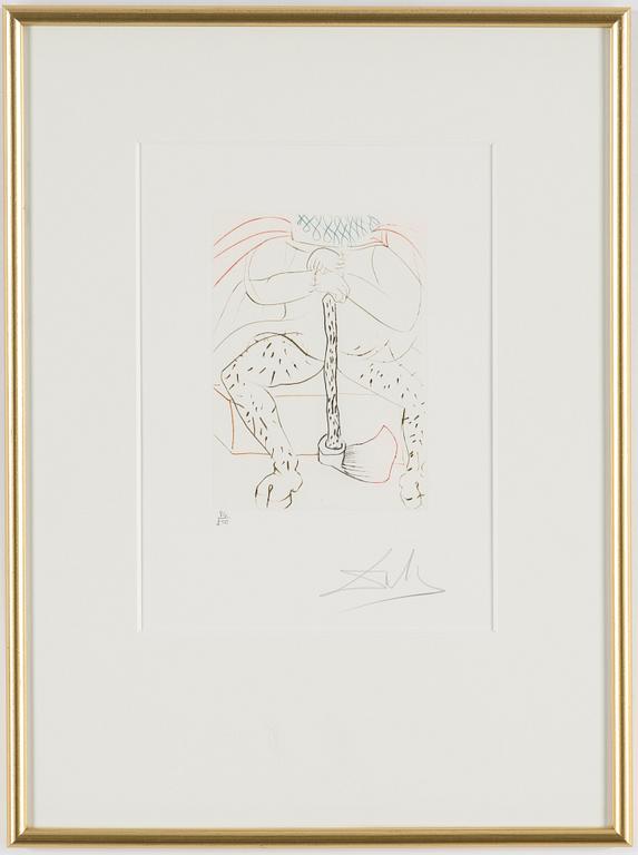 SALVADOR DALÍ, Coulor-printed drypoint etchings, signed 86/250.