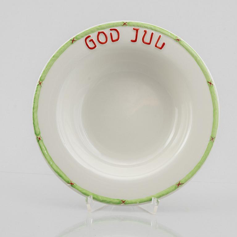 Servisdelar, 8 st, porslin, "God Jul", Rörstrand.