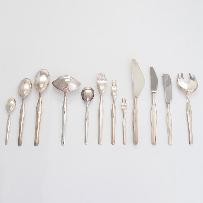 Tapio Wirkkala, a 53-piece set of 'Tapio' silver cutlery, Hämeenlinna, 1959.