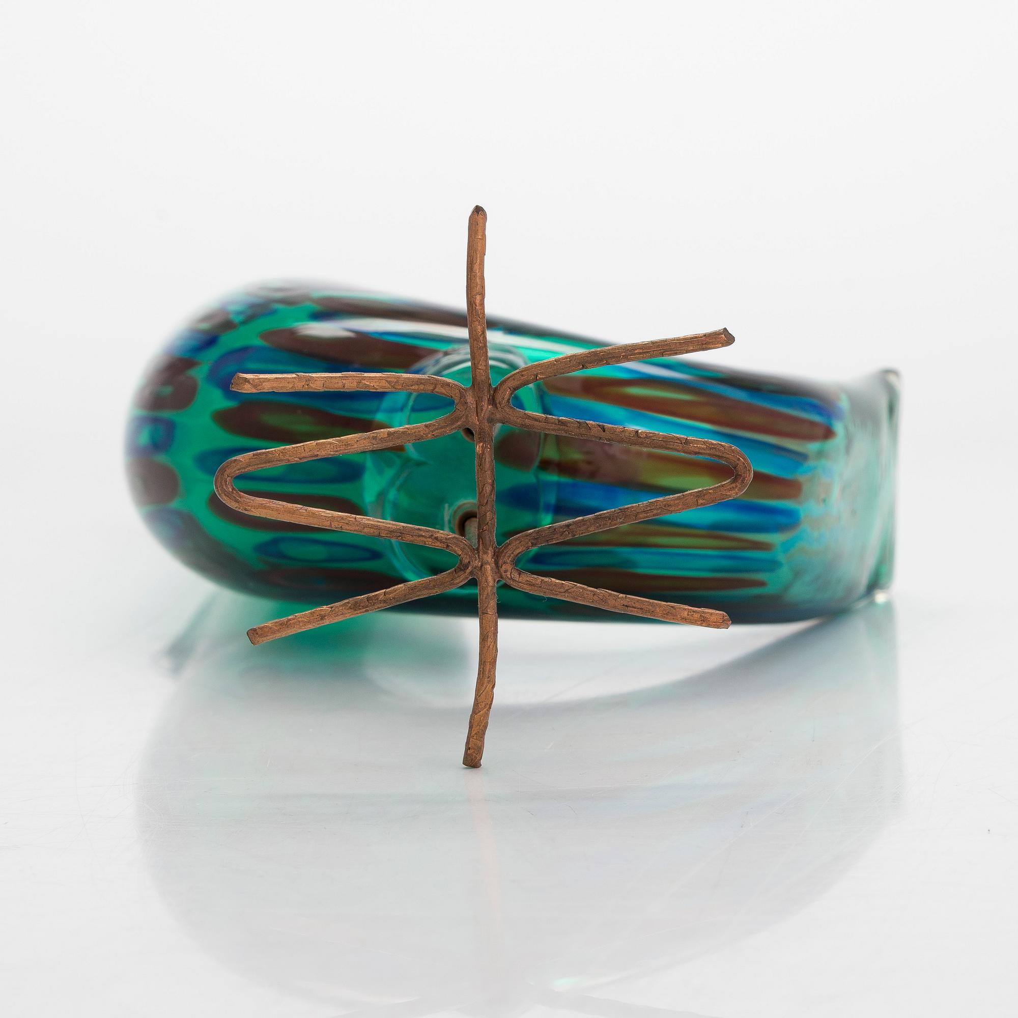 Alessandro Pianon, glasskulptur, "Pulcino", Vistosi, Murano, Italien, 1960-tal.