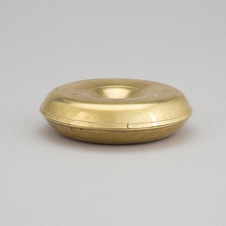 RESELJUSSTAKE, tvådelad, mässing, sannolikt 1700-tal.