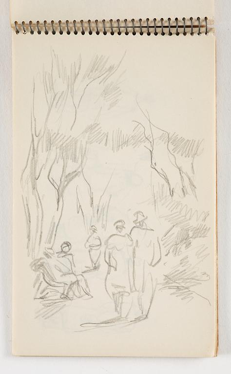 Lotte Laserstein, 10 små skissblock med teckningar.