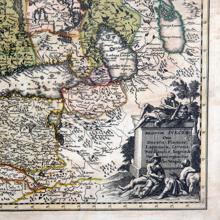 Johann David Köhler, map "Regnum Sueciae cum Ducatus Finniae, Lapponia, Livonia, Nordlandia, Ingria...