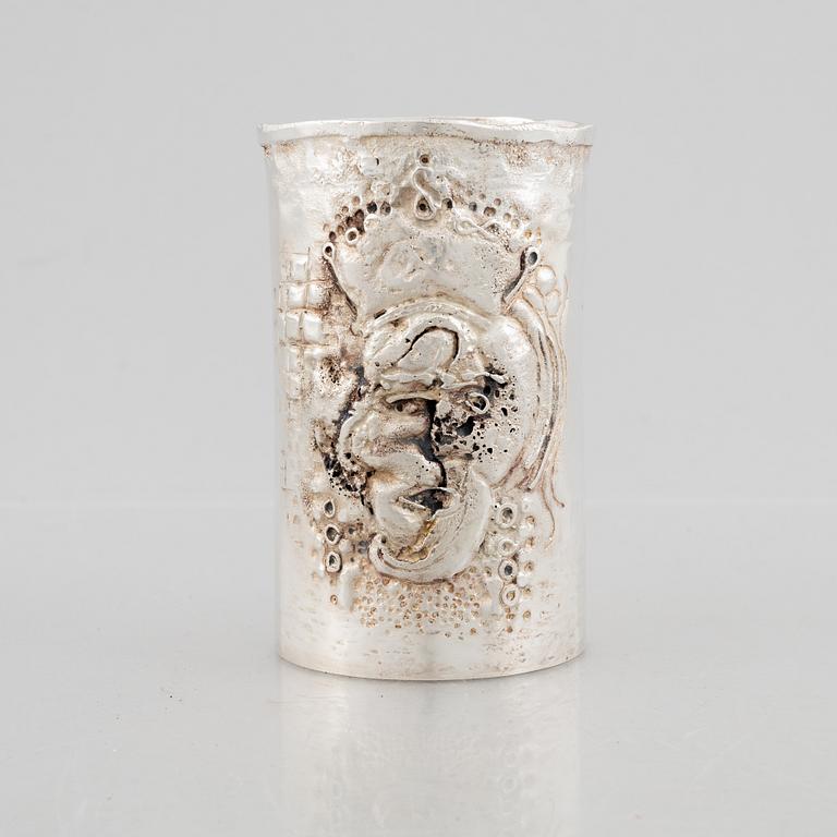 A sterling silver vase, mark of Lars Arby, Gothenburg, Sweden 1983.