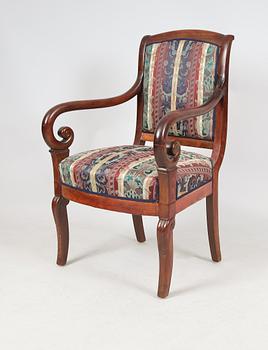 SKRIVSTOL, senempire, 1800-talets första hälft.