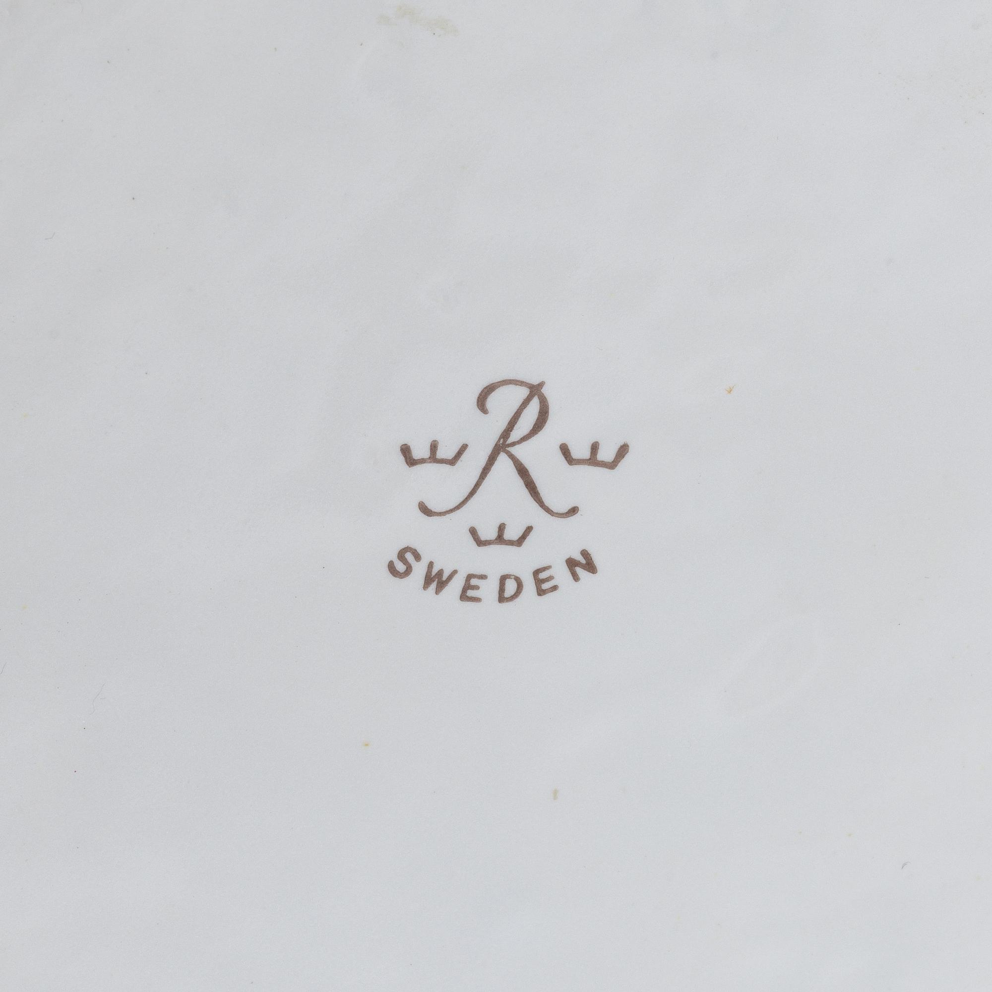 Rococo style decorative lided vase, Rörstrand, 20th Century.