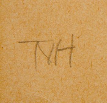 TORA VEGA HOLMSTRÖM, kolskiss, monogramsign.