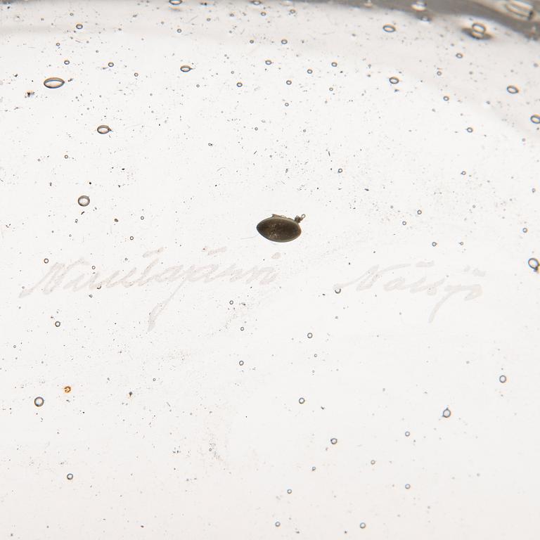 KAJ FRANCK Four Sargasso Glass Items, signed Nuutajärvi Notsjö.