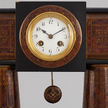 A German Art nouveau table clock, circa 1900.