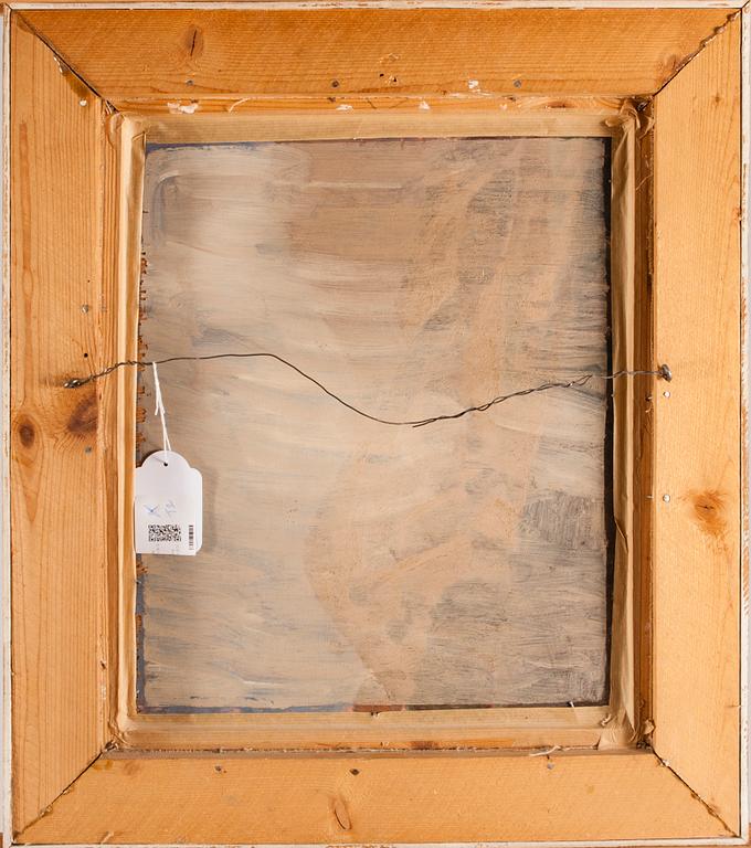 TUOMAS VON BOEHM, öljy levylle, signeerattu T.v.Boehm ja päivätty -56.