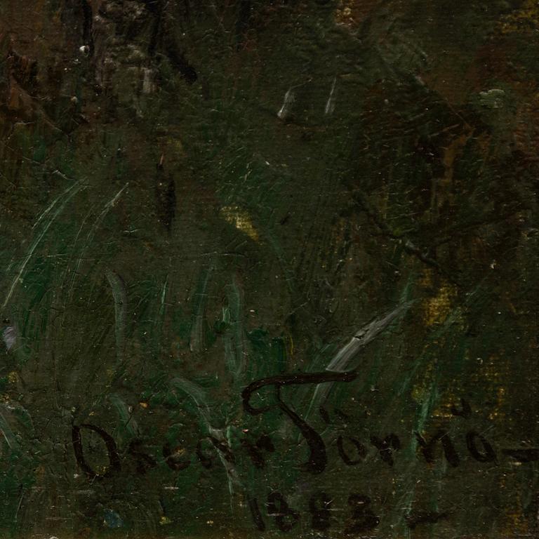 Oscar Törnå, River Landscape with Birches.