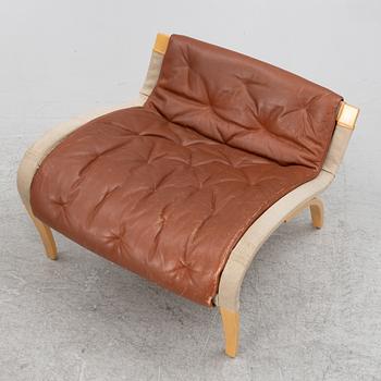 Bruno Mathsson, fåtölj med fotpall, "Pernilla", Dux.