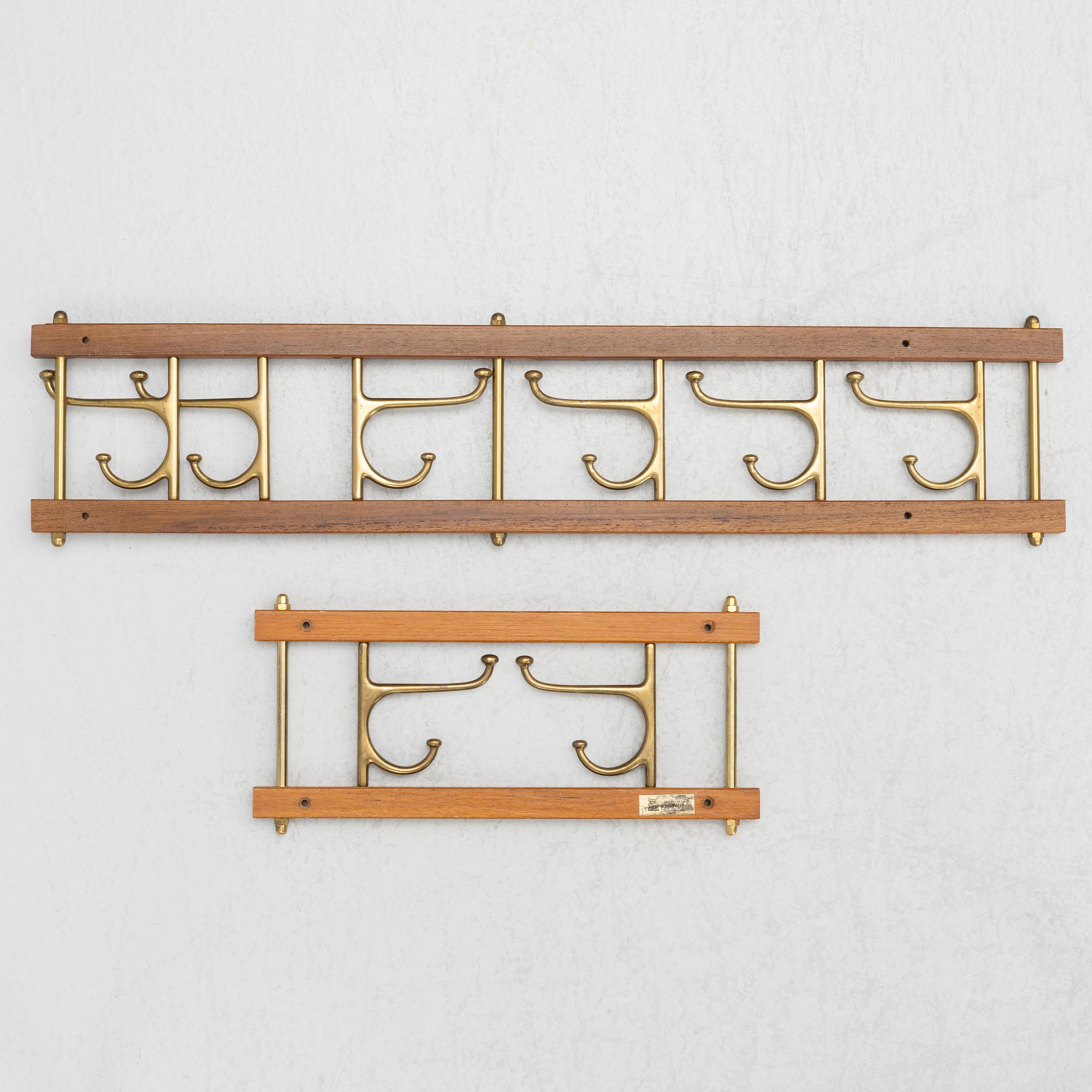 Two 'Decorative' coat hangers, Skoglunds metallgjuteri, Anderstorp, 1950s/60s.