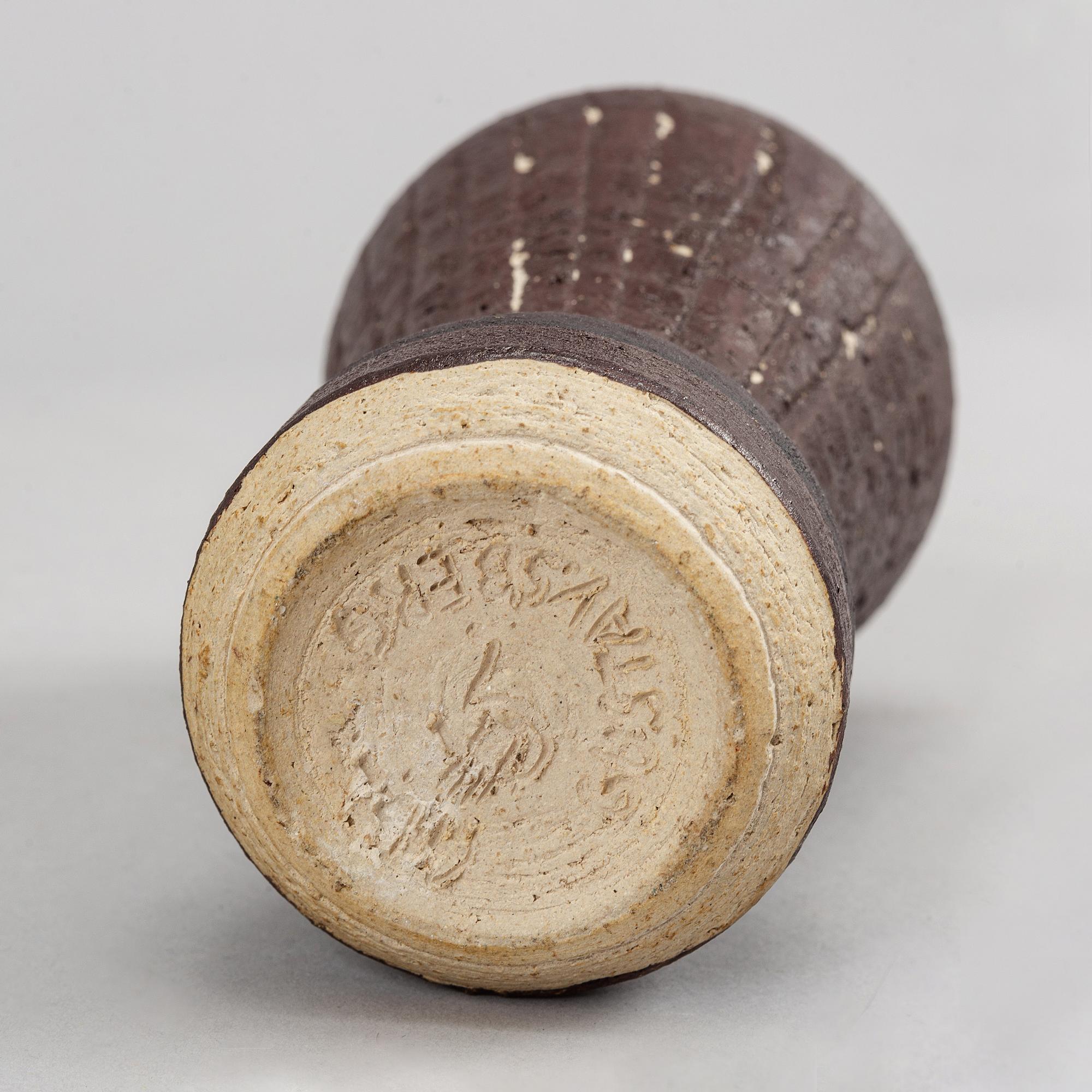 A stoneware vase by Anders Bruno Liljefors, Gustavsberg studio.