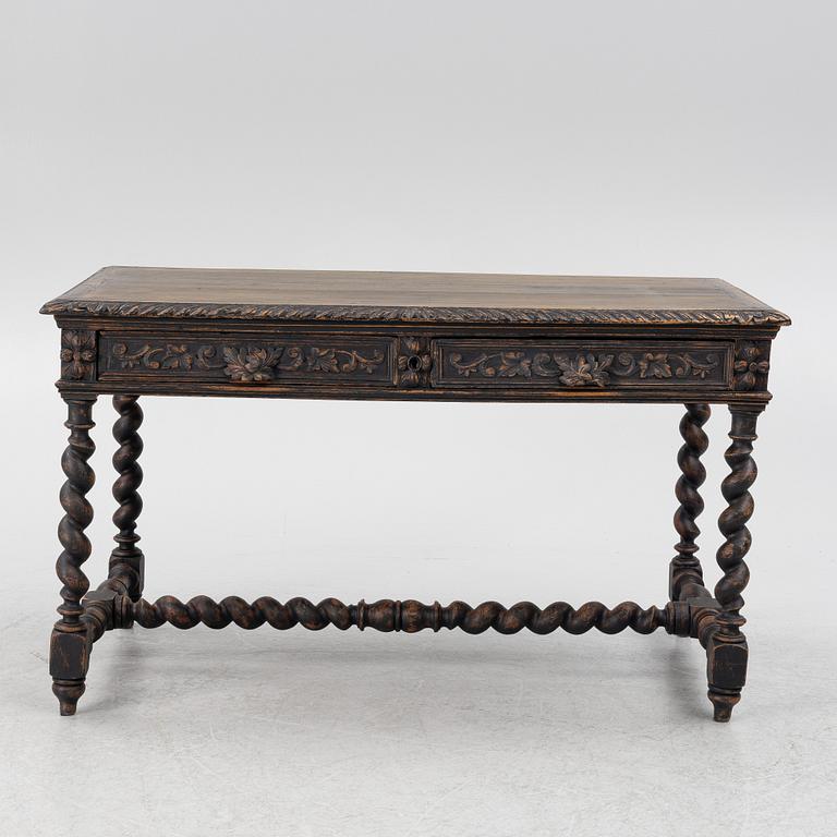 A Baroque style desk, circa 1900.