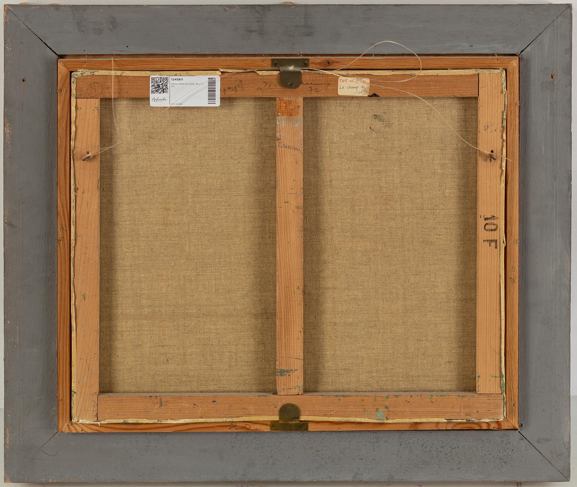 PIERRE CHRISTIN, oil on canvas, signed Christin.