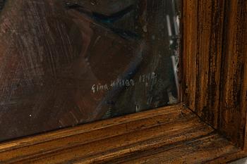 An unknown artist, oil on panel, signed Elna Nilsson and dated 1942?.