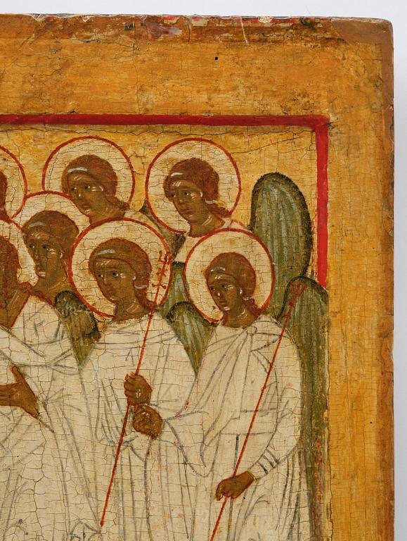 Ikon, "Alla heligas sabbat", Novgorodskolan ca 1500.