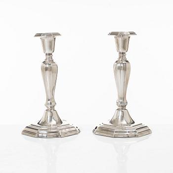 Candelsticks, a pair, silver GAB, Stockholm 1962.