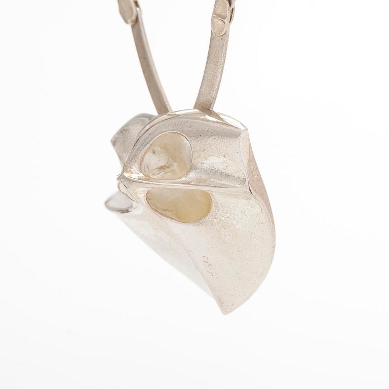 Björn Weckström, collier/brosch, "Labyrinth" sterlingsliver, Lapponia 1985.