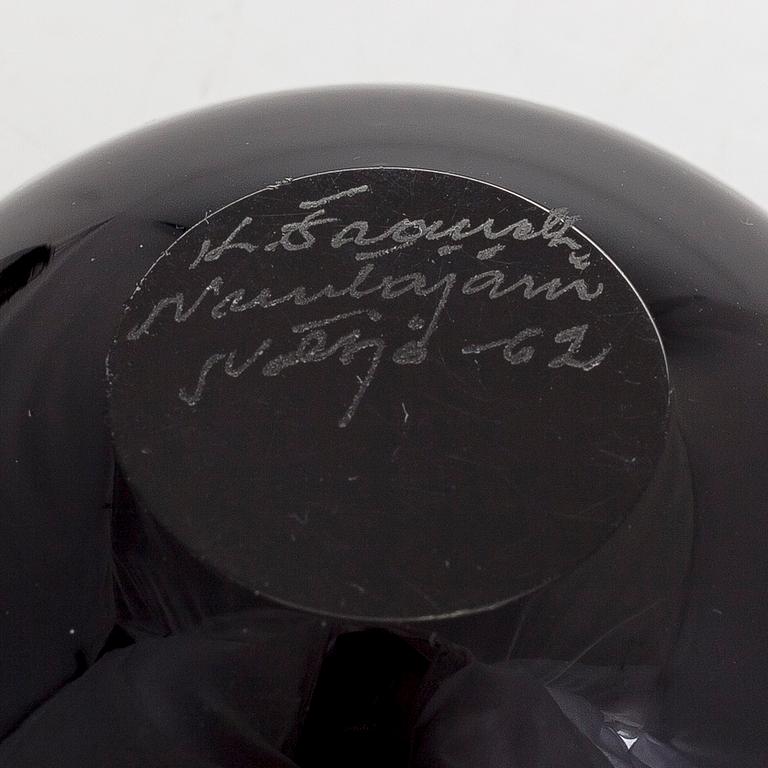 Kaj Franck, taidelasia, 5 kpl, "Kastanja", signeerattu K. Franck Nuutajärvi Notsjö -62.