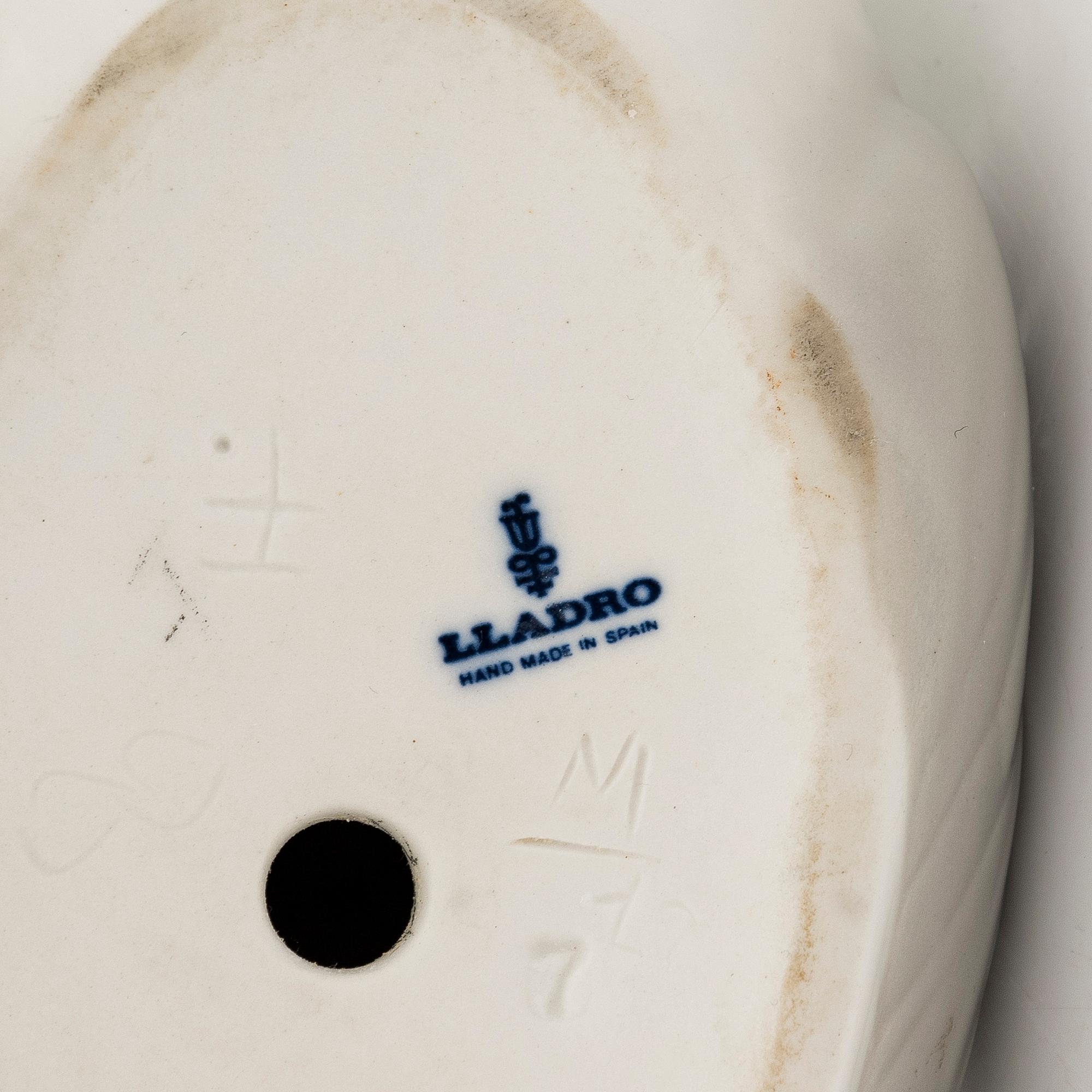 Lladró, porcelain figurines, 3 pieces, Spain.