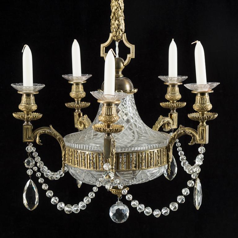 A Louis VXI style chandelier from around year 1900.