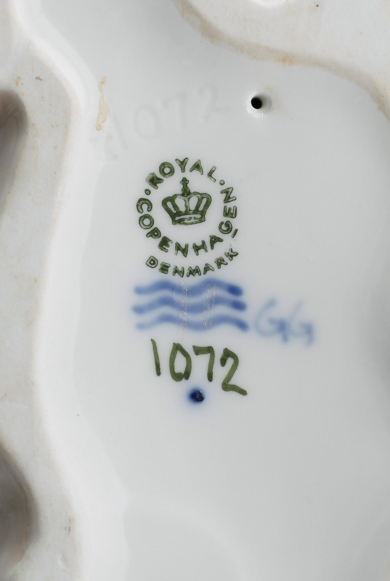 FIGURER, 4 st, porslin, Royal Copenhagen, Danmark.