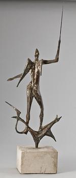 REMO ROSSI, skulptur, brons. Sign.