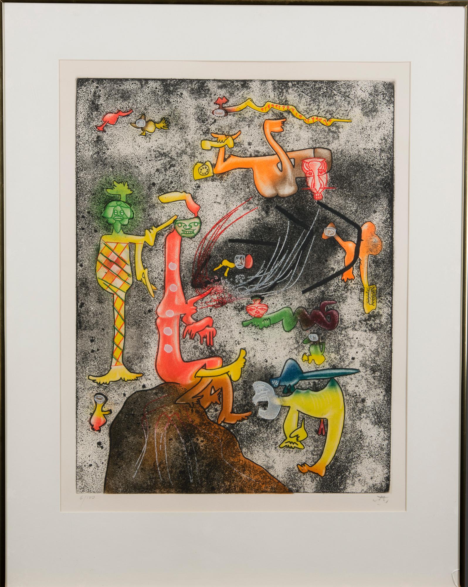 ROBERTO MATTA, färgetsning, signerad och numrerad 6/100.