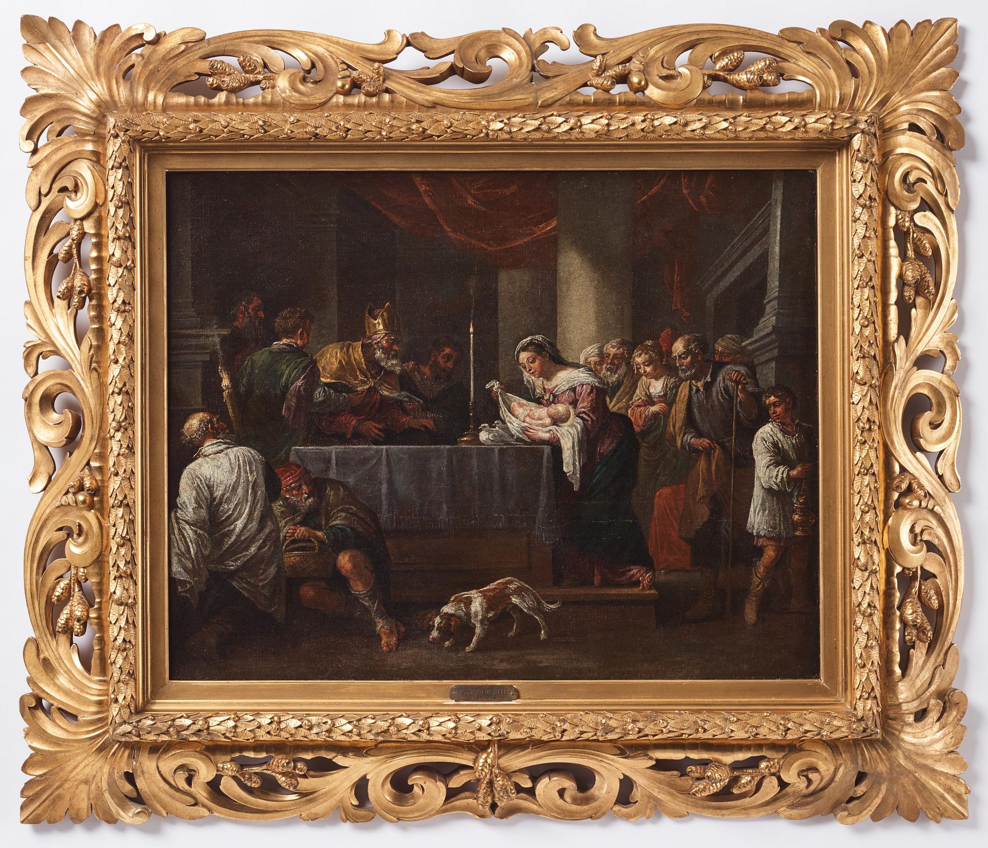 Girolamo da Ponte (Bassano) Hans krets, Frambärandet i templet.