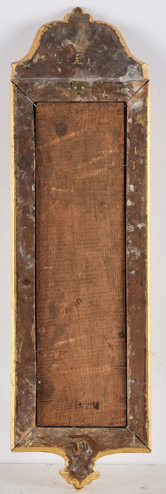 A pair of Gustavian giltwood one-light girandoles by J. P. Helin (master in Stockholm 1763-94).