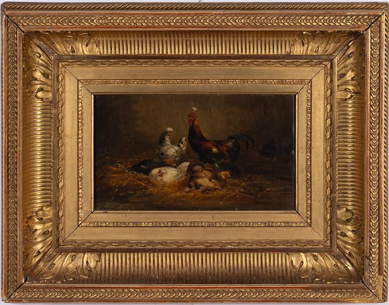 Unknown artist, 19th century. The Hen Family.