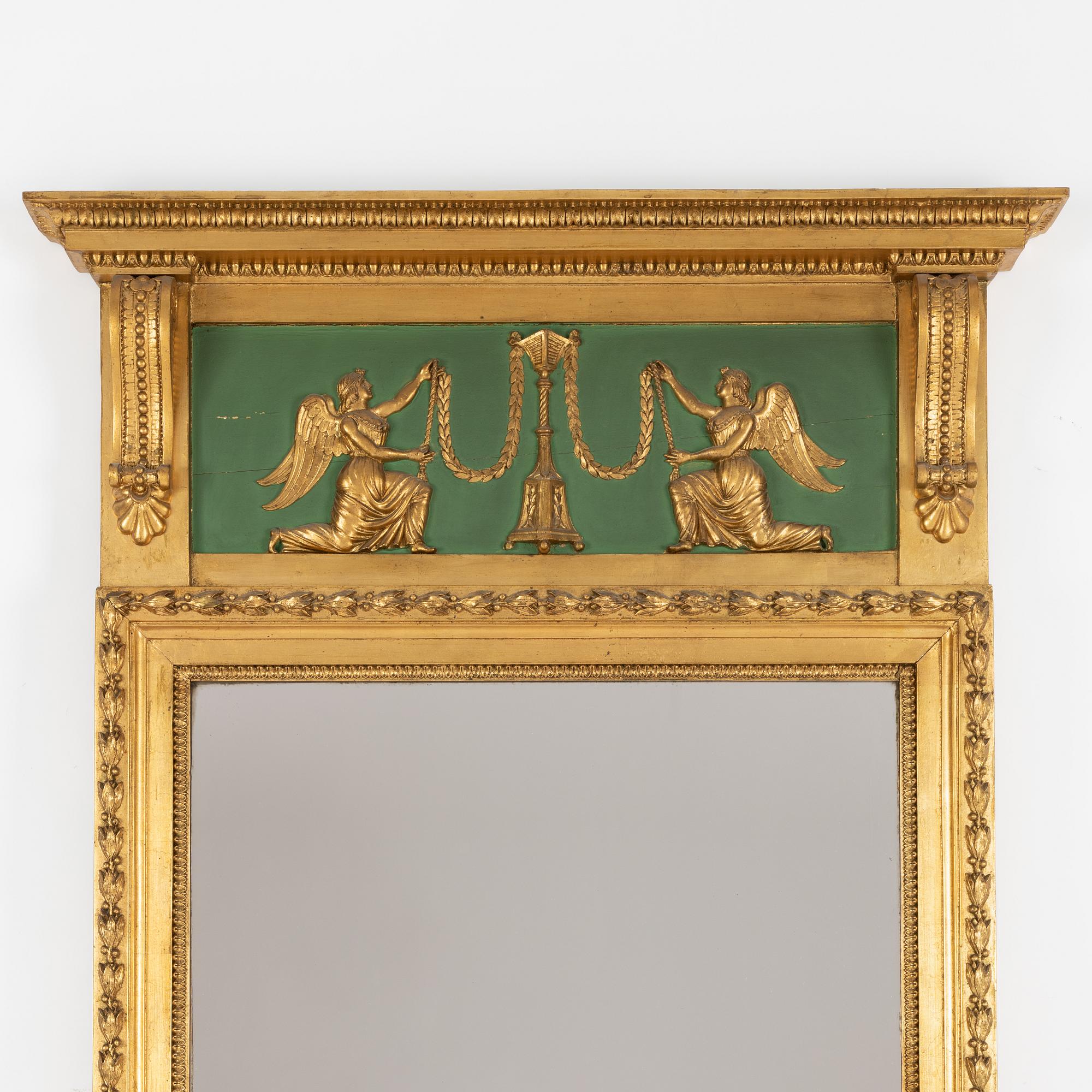 A Swedish Empire mirror attributed to J. Frisk (mirror manufacturer in Stockholm 1805-24).