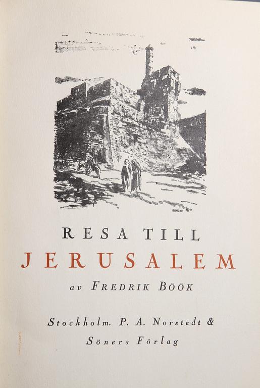 PARTI BÖCKER, geografi och reseskildring, bla "Resa till Jerusalem", 1925.